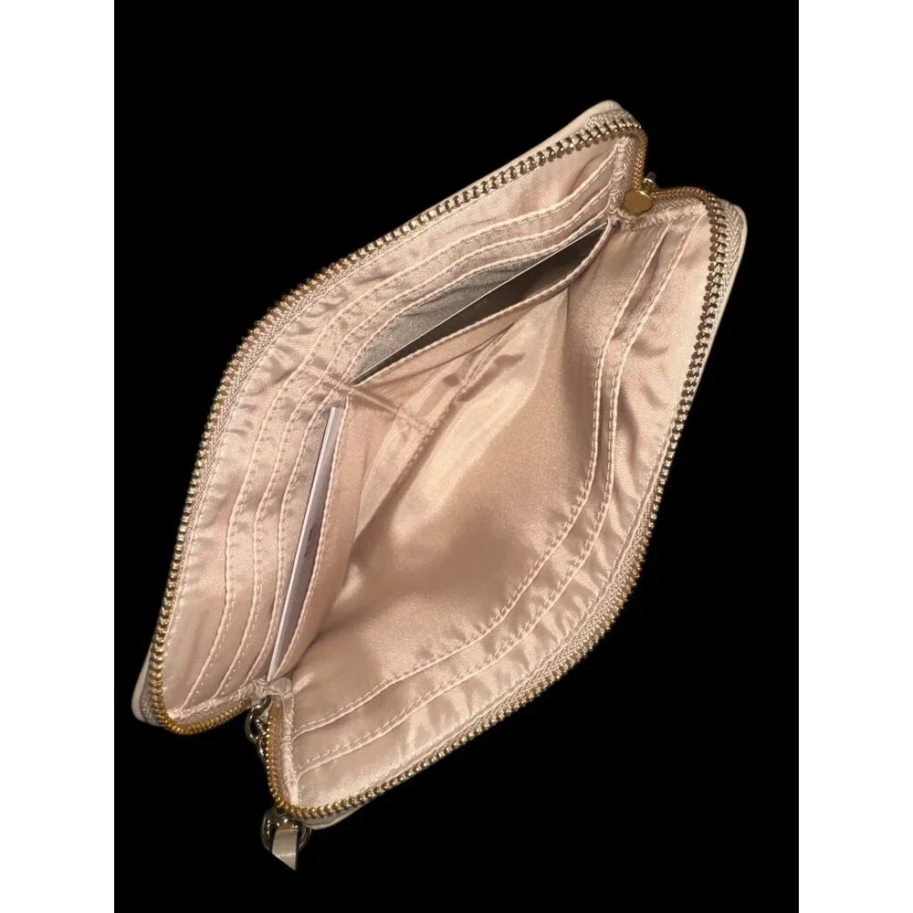 Coach Madison Double Zip Wristlet 51221 Pink Pearlescent OP Art Canvas Wallet - Picture 6 of 9